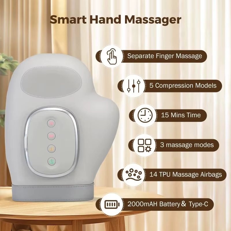 Masseur de mains avec compression par airbag
