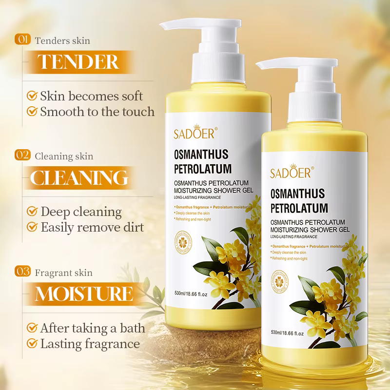 Gel douche hydratant à l'osmanthus 530 ml