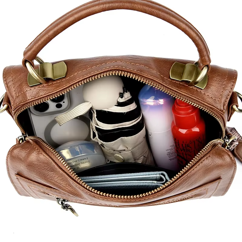 Sac à main en cuir de bonne qualité pour femmes, sacs à bandoulière de luxe de styliste, grande capacité, sacoche de marque, 2024