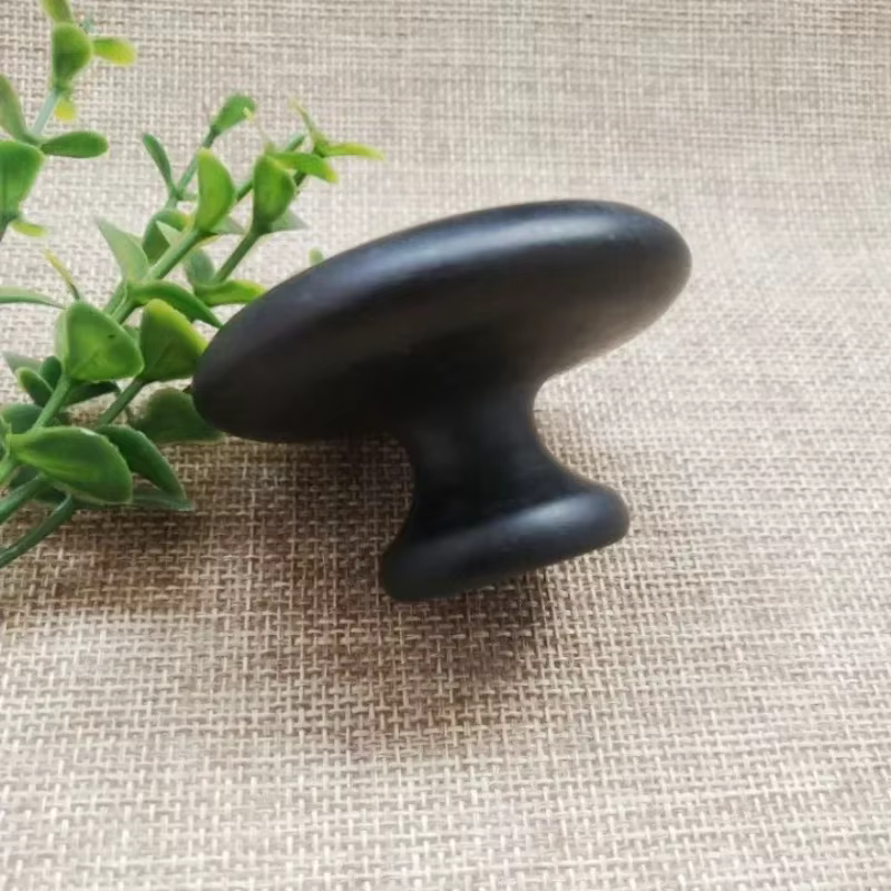 1 pierre brute noire huile de Massage en forme de champignon Spa pierre d'énergie pour le corps Massage du visage pierre rasage dos masseur