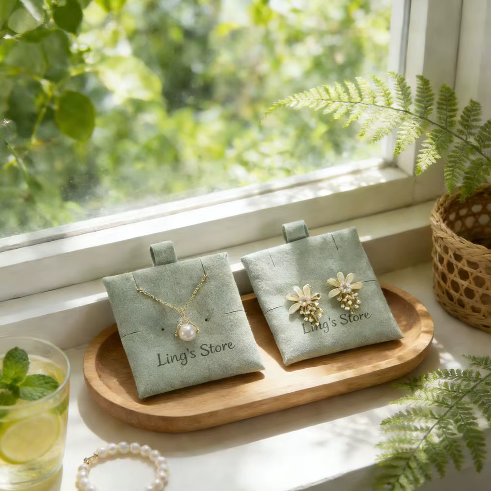 Cartes de présentation personnalisées pour bagues, boucles d'oreilles, épingles à cheveux, colliers, avec support en microfibre et étiquette suspendue, pour emballage de bijoux DIY