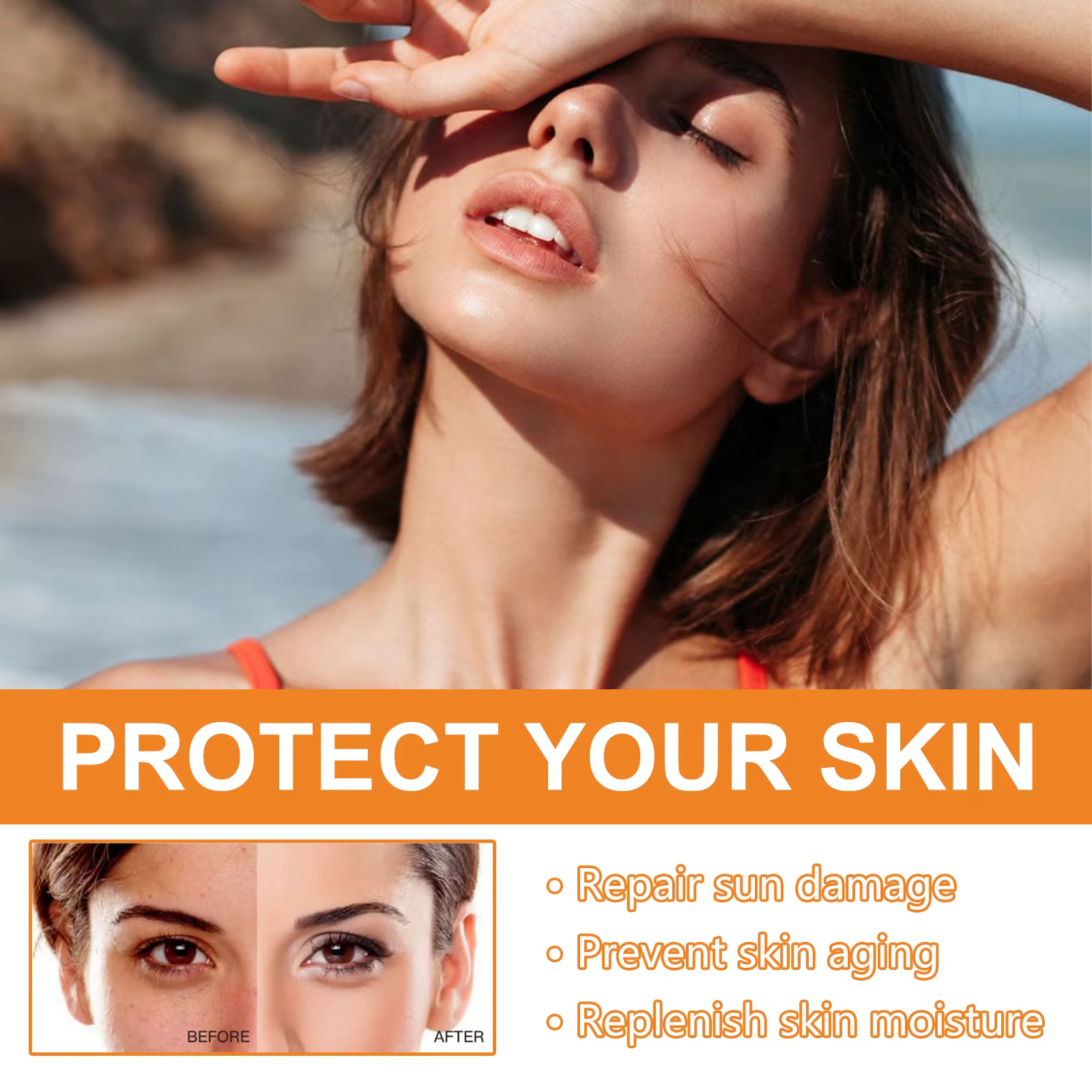 Crème solaire SPF100+ pour le visage et le corps
