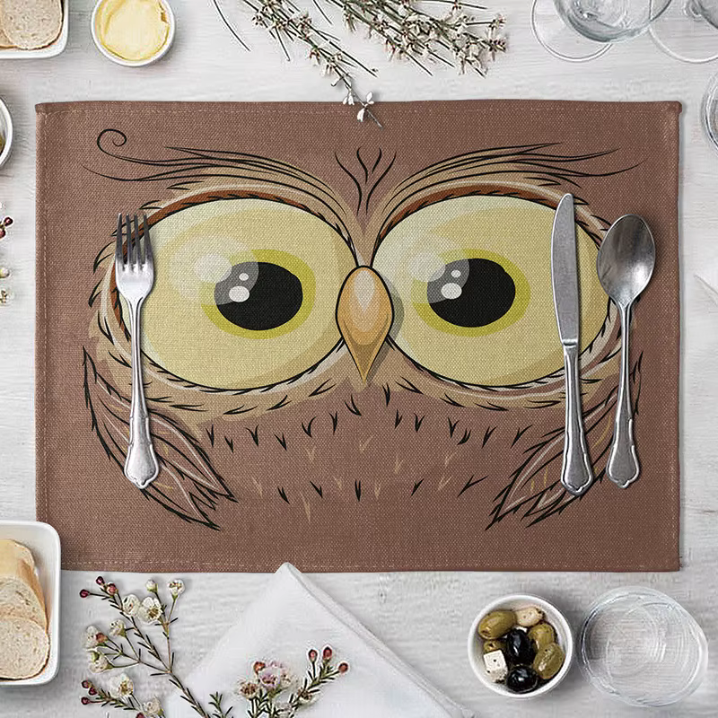【Animal Kingdom】Set de table à thème animalier, antidérapant et résistant à la chaleur, adapté aux tables à manger pour enfants