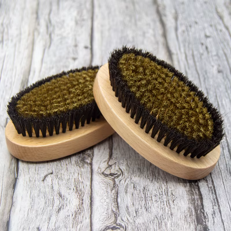 Brosse corporelle sèche en poils naturels et fil de cuivre