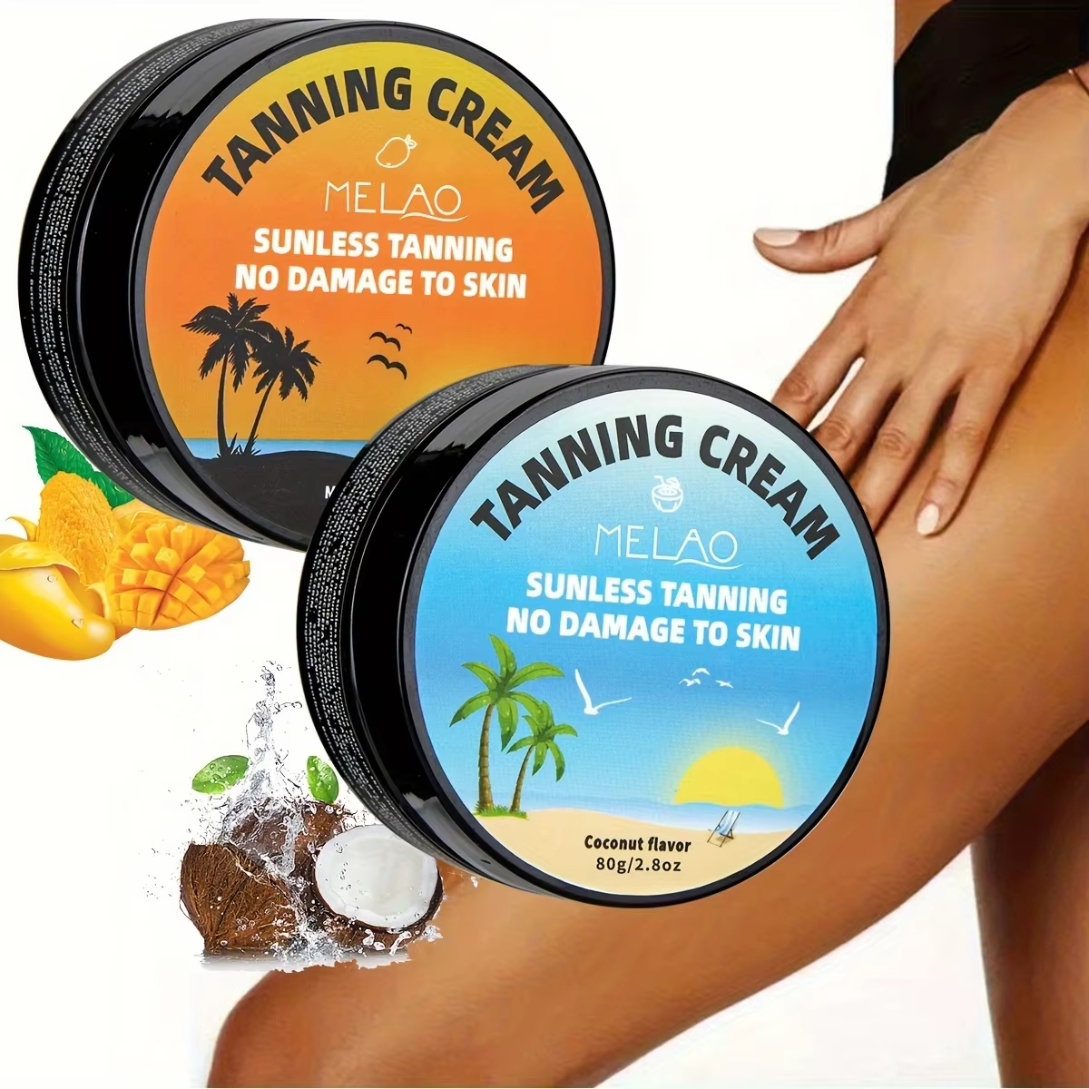 MELAO Crème autobronzante sans soleil pour le corps