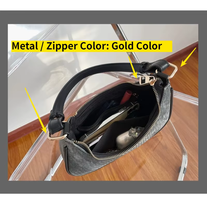 Sac à main en cuir PU gris pour femme, sacs sous les bras demi-lune décontractés, sac hobos initié, sac à bandoulière tout match, sac à main pour femme
