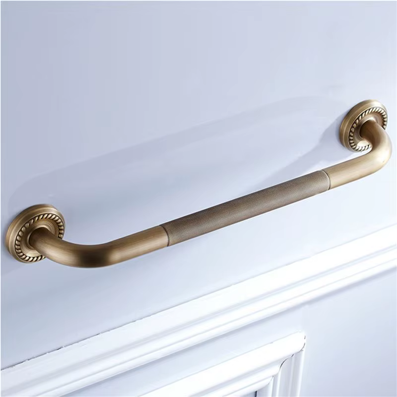 2X Barre d'appui pour baignoire en laiton antique
