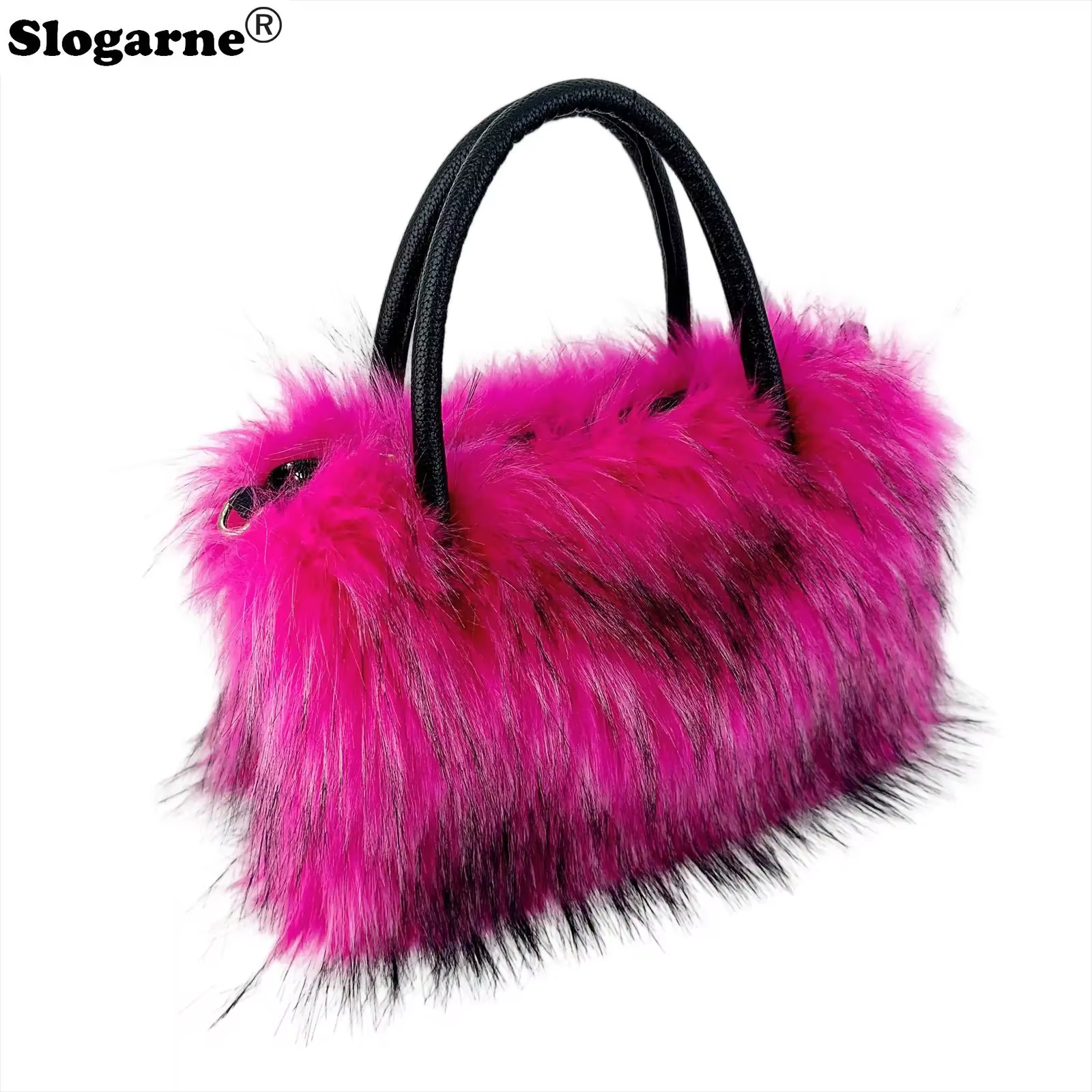 Femmes fourrure de renard sac à main dames hiver doux moelleux grande capacité sac fourre-tout de luxe nouveau Design fourrure de raton laveur sacs à bandoulière sacs à dos