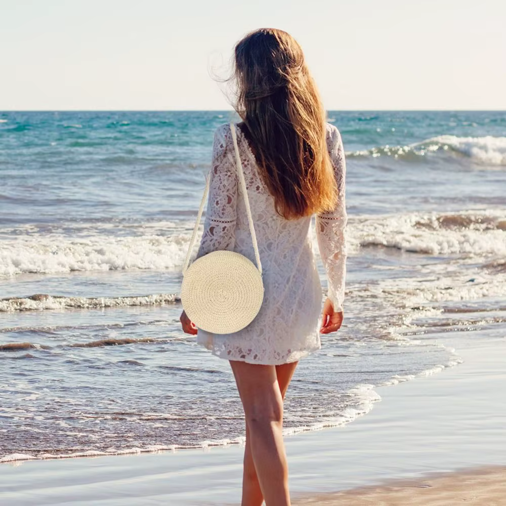 Sacs à bandoulière pour femmes et filles, sac à main en rotin tressé, sac de plage d'été, sac en paille, sac à main en paille