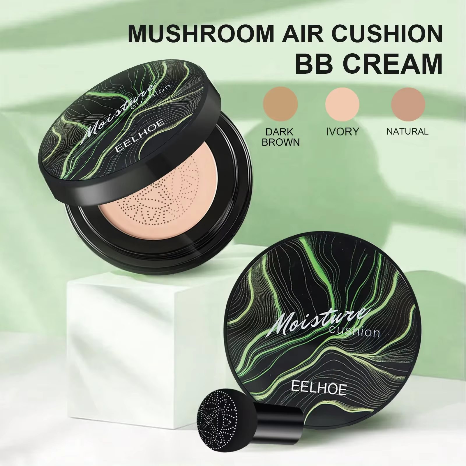 Fond de teint magique tête de champignon coussin d'air CC crème visage correcteur hydratant imperméable