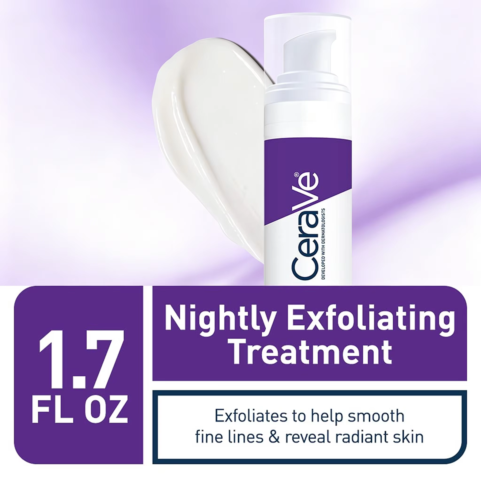 Traitement exfoliant nocturne régénérant pour la peau CeraVe 50 ml