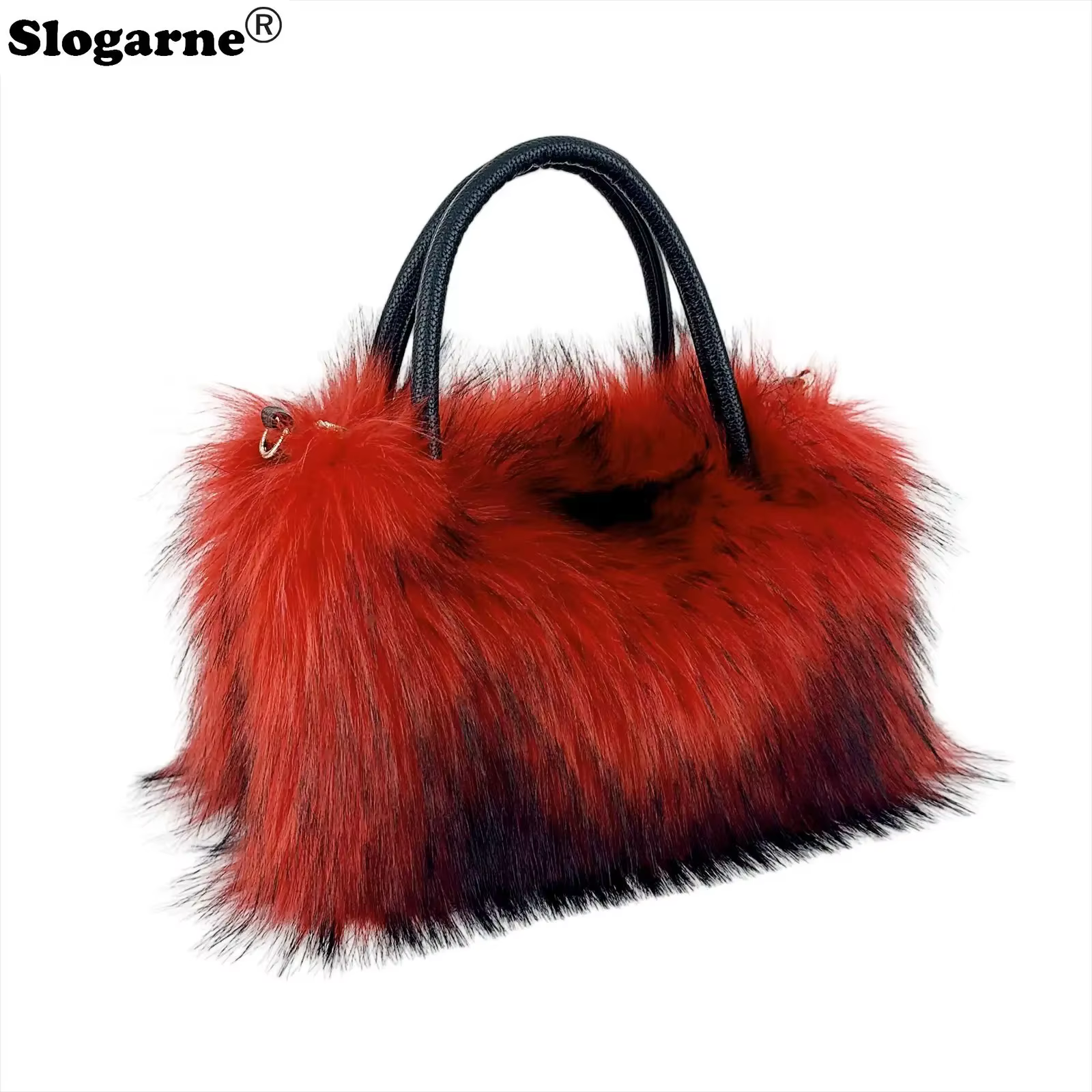 Femmes fourrure de renard sac à main dames hiver doux moelleux grande capacité sac fourre-tout de luxe nouveau Design fourrure de raton laveur sacs à bandoulière sacs à dos