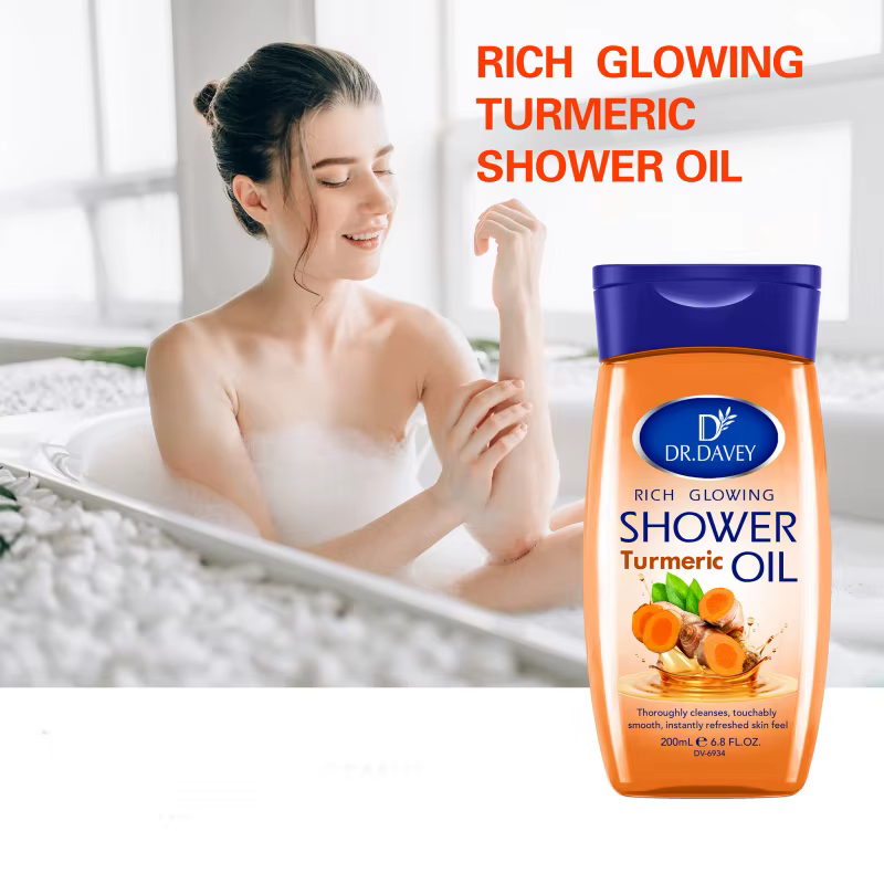 Huile de douche riche au curcuma DR.DAVEY 200 ml pour hommes et femmes