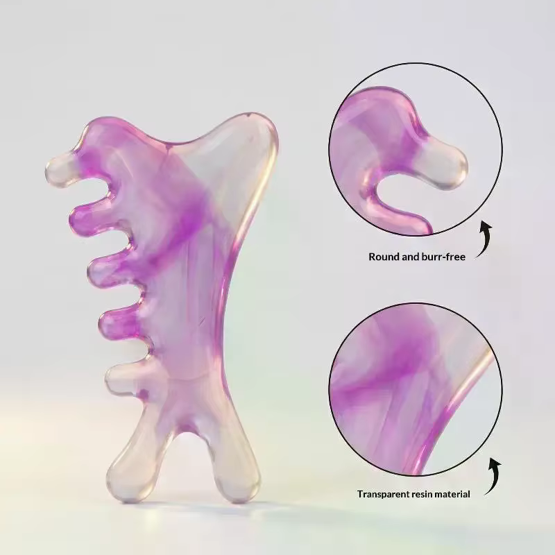 Peignes en résine pour massage relaxant de la tête et du visage