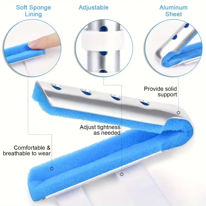 Attelle de doigt 1-3 pièces, support stabilisateur pour l'immobilisation des doigts et l'élimination des douleurs articulaires, bleue, pour doigts cassés