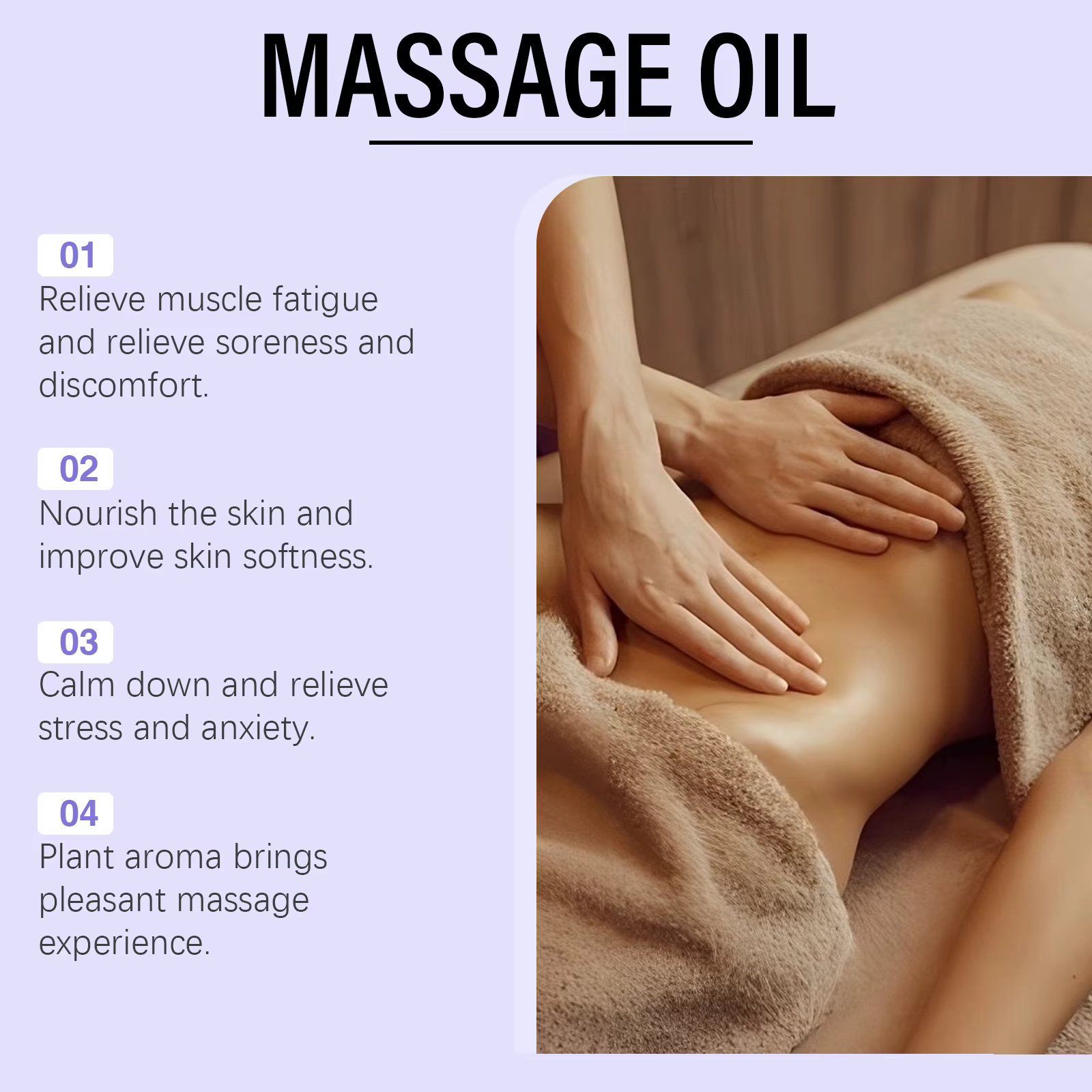 Huile de Massage relaxante à la lavande