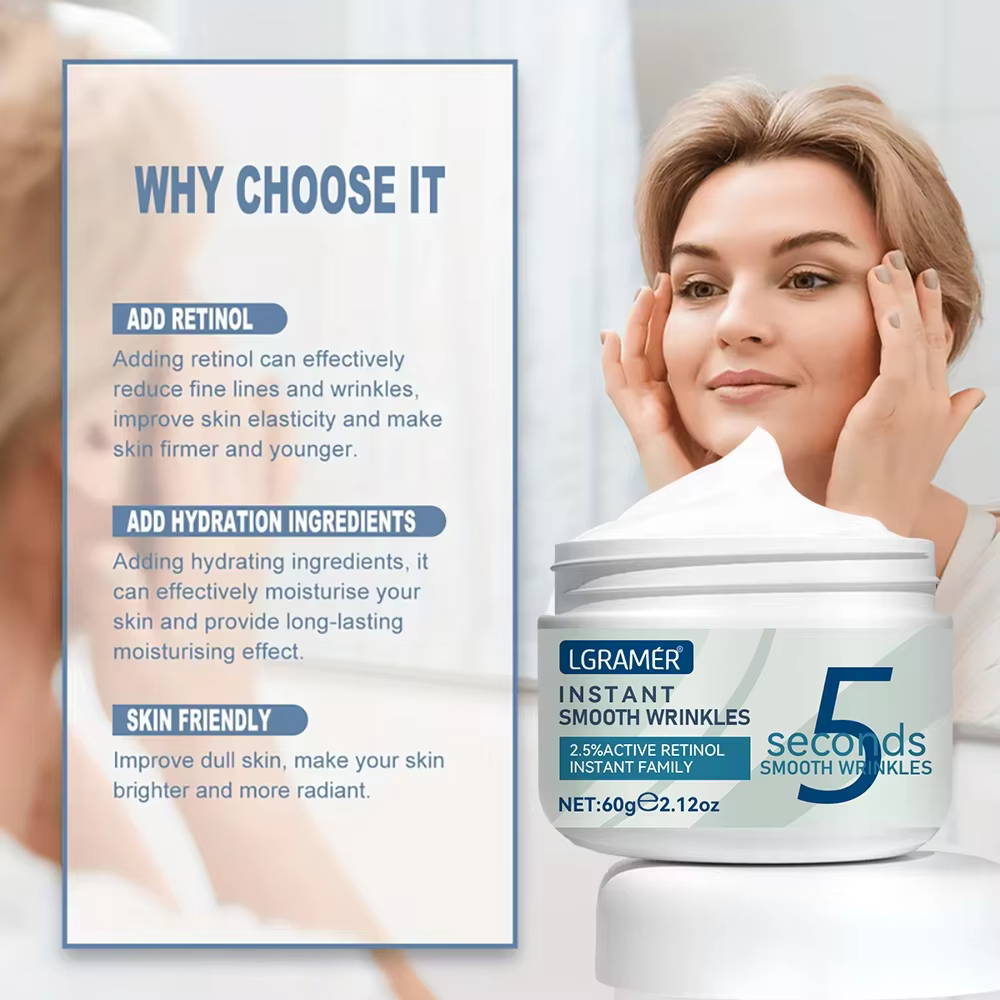 Crème Visage Anti-Âge au Rétinol pour Femmes – Effet Instantané Anti-Rides
