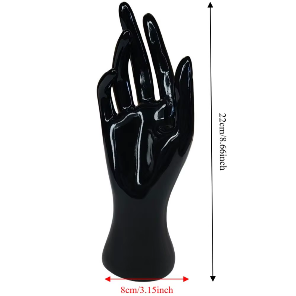 Mannequin de présentation de bijoux réaliste 22 cm – Support robuste pour bracelets, organisateur élégant et durable pour bagues, idéal pour la photographie de bijoux