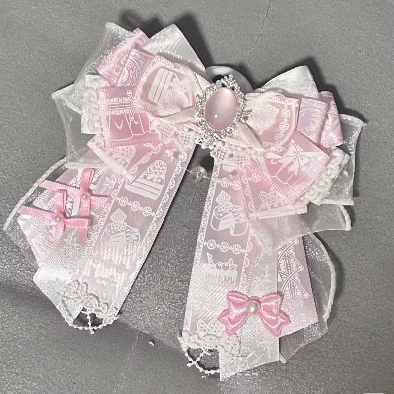Lampe à main Lolita pour femmes, nœud papillon, bâtons lumineux joyeux, accessoires chemises, jupes, broches, bijoux faits à la main, cadeaux