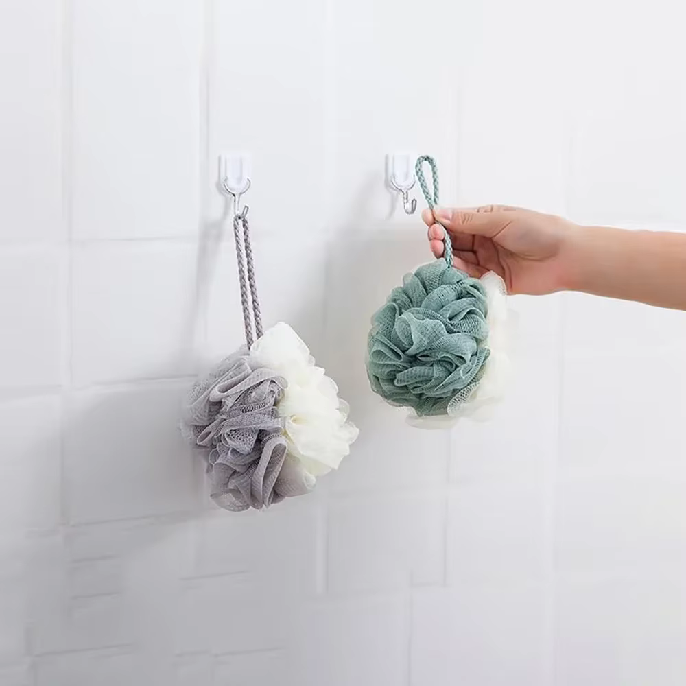 Éponge moussante en maille de douche douce