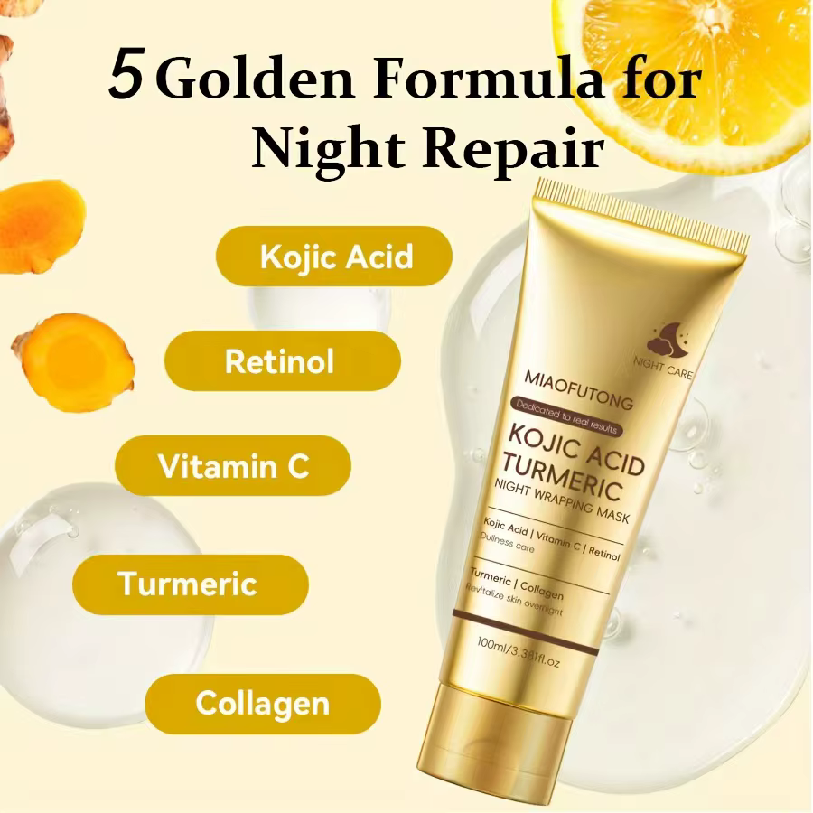 Acide kojique curcuma masque pelable de nuit 100ml collagène hydrolysé éclaircissant peau raffermissant traitement du visage coréen