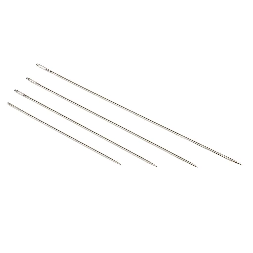 Kit d'aiguilles à coudre longues, 4 tailles assorties, pour broderie, réparation, étui artisanal, sacs de couture, fournitures artisanales de bricolage