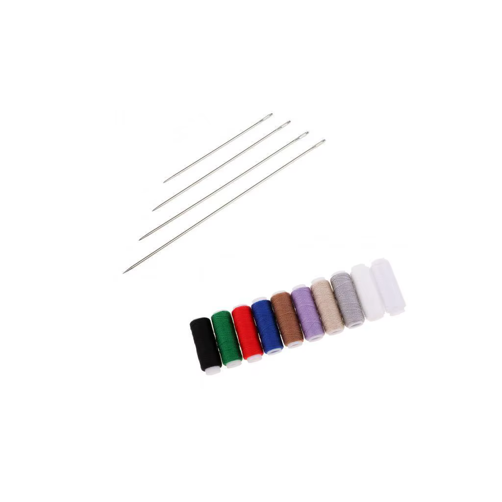 Kit d'aiguilles à coudre longues, 4 tailles assorties, pour broderie, réparation, étui artisanal, sacs de couture, fournitures artisanales de bricolage