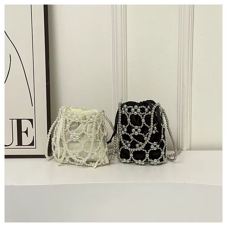Sac à main chic pour femme avec perles, sac bandoulière, style frais et élégant, nouvelle collection printemps-été, pochette tendance