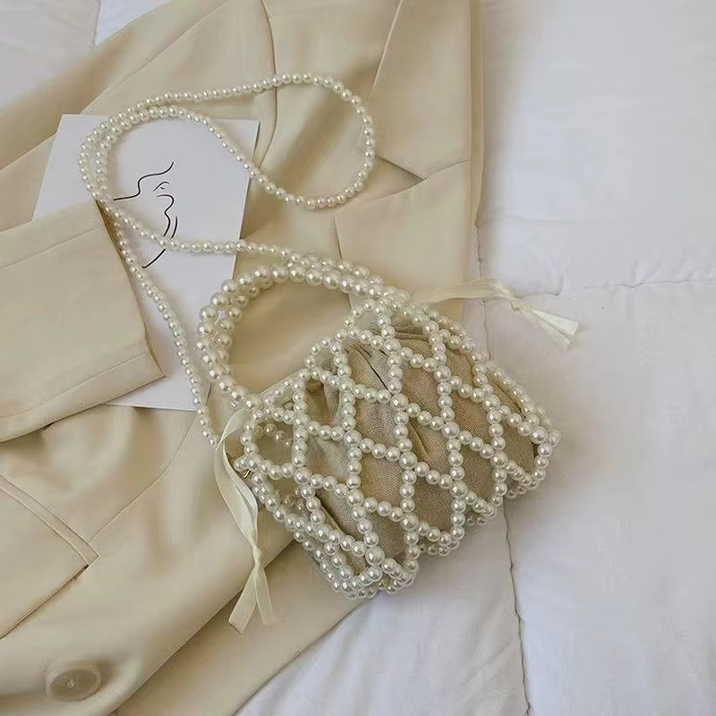 Sac à main panier pour femme, sac à bandoulière initié, sac de plage de voyage bohème, design de luxe, fourre-tout en perles, mode d'été