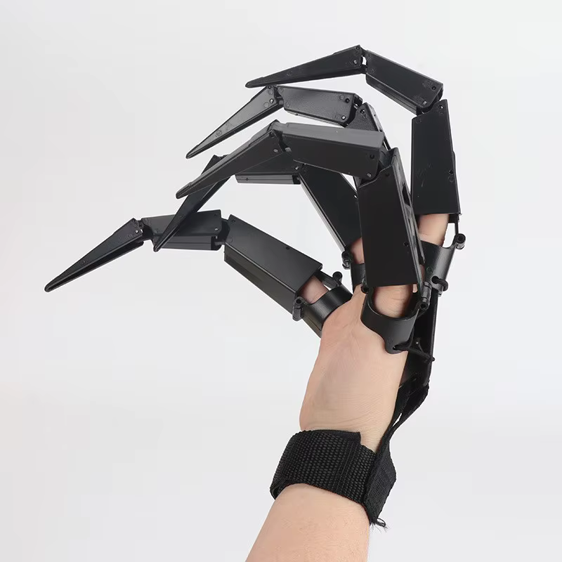 Doigts Articulés d'Halloween, Fausses Mains de Squelette Effrayantes, Gants de Doigts pour Cosplay, Accessoire Réaliste de Griffe de Fantôme Horreur, Décoration de Fête