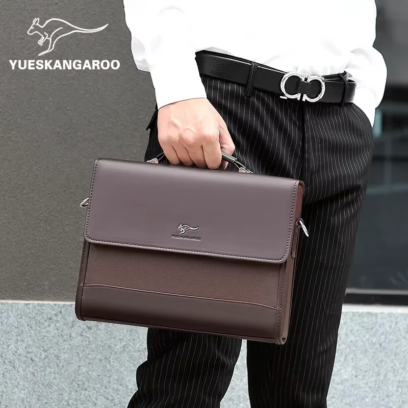 Sacs à main en cuir Pu pour hommes, fourre-tout, porte-documents d'affaires, sac à bandoulière de marque pour ordinateur portable, organisateur pour Documents, 2026