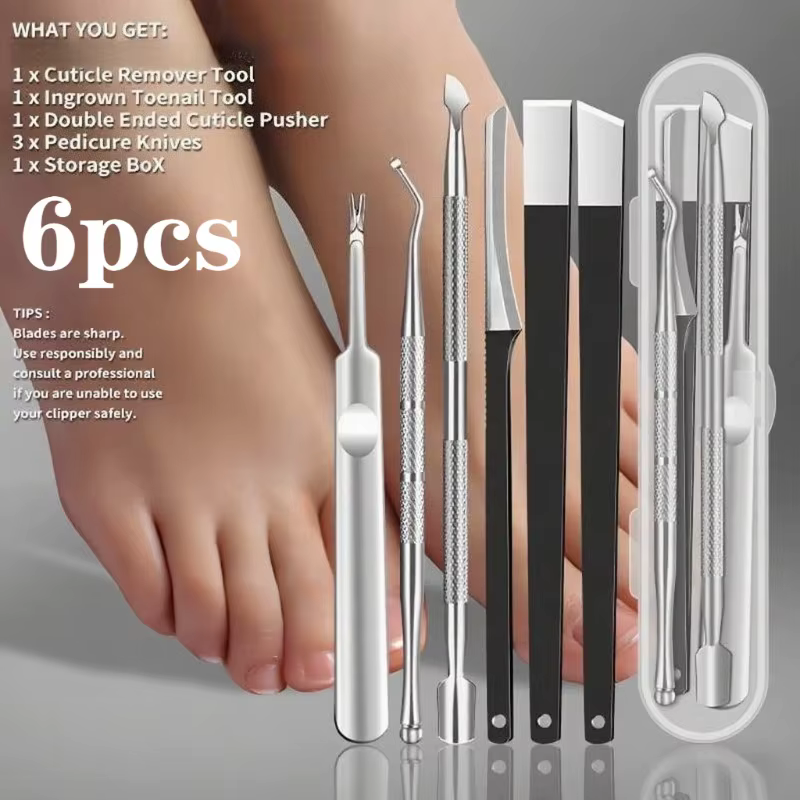 Ensemble d'outils de pédicure professionnels 6 pièces