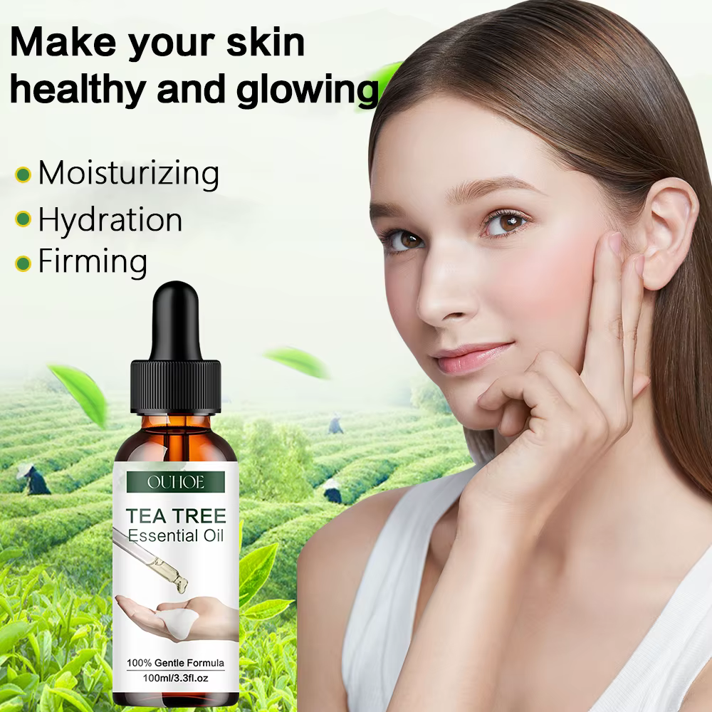 Huile d'arbre à thé naturelle hydratante pour le visage et le corps