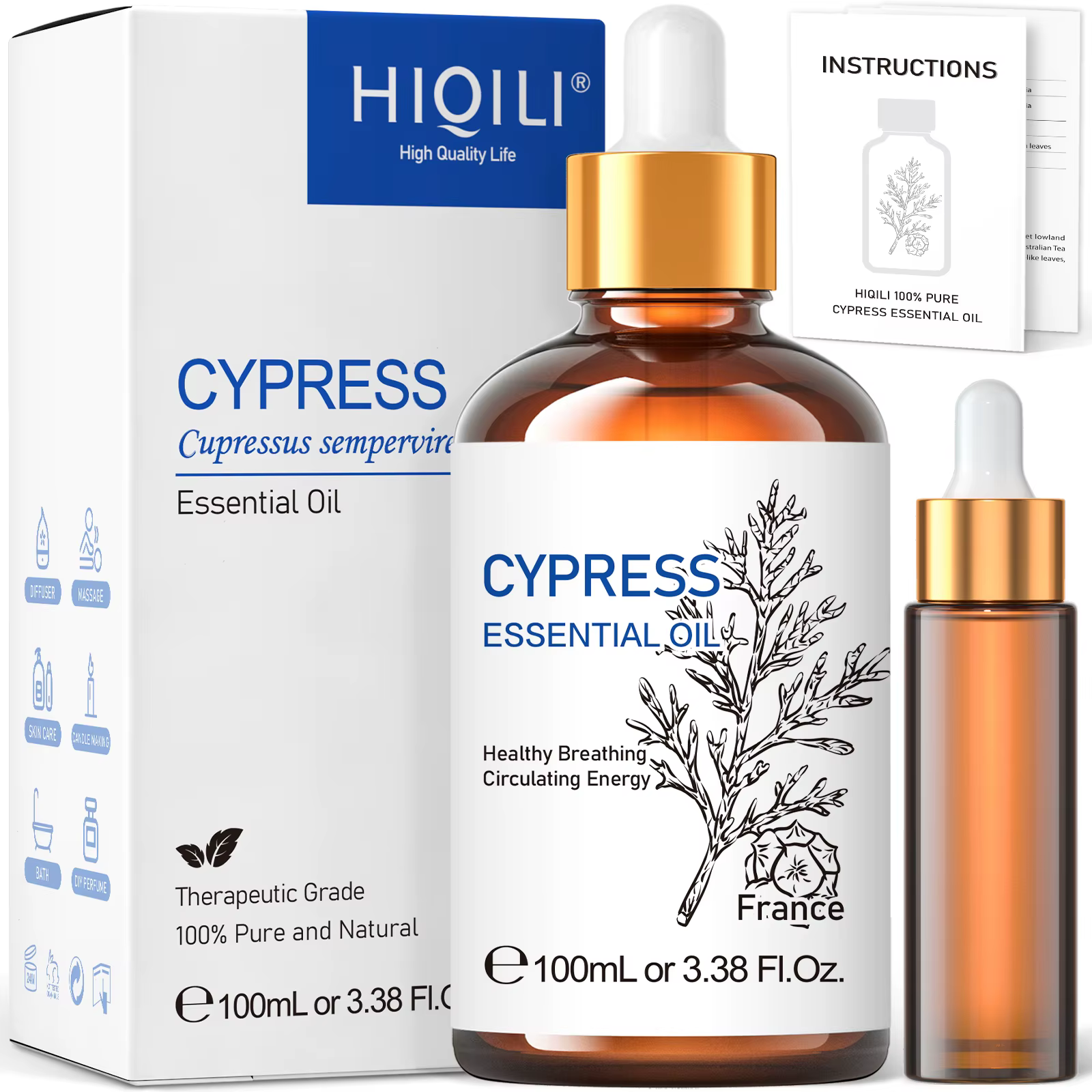 HIQILI 100ML huiles essentielles de cyprès