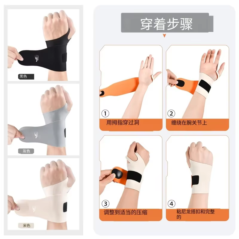 Attelle de poignet réglable parfaite pour les femmes et les hommes, sangle de soutien enveloppante, attelle de canal carpien, Fitness, adaptée à la main droite et gauche