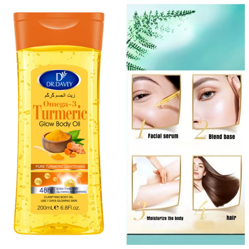 200mlHuile corporelleCharcuma Omega-3 Glow Huile corporelle