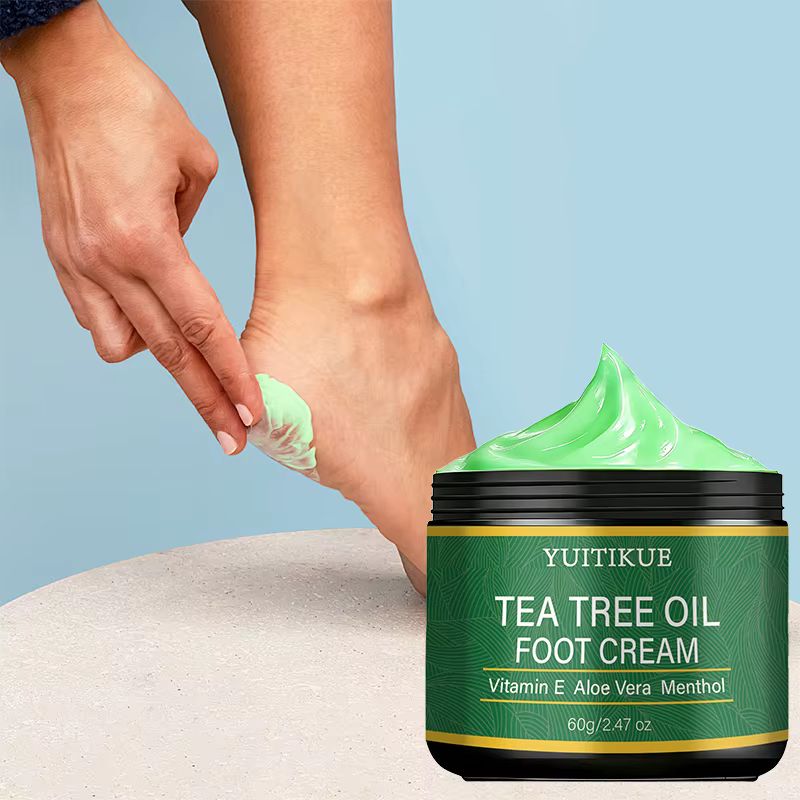Crème pour les pieds à l'huile d'arbre à thé YUITIKUE - Formule douce au camélia