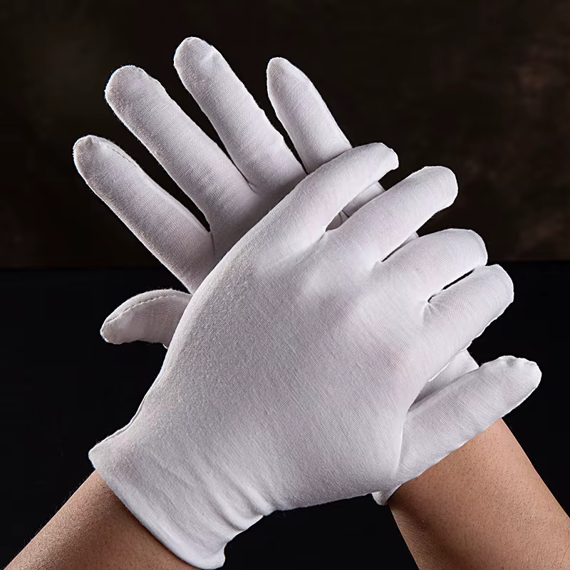 Lot de 6 gants en coton blanc pour l'eczéma et les mains sèches