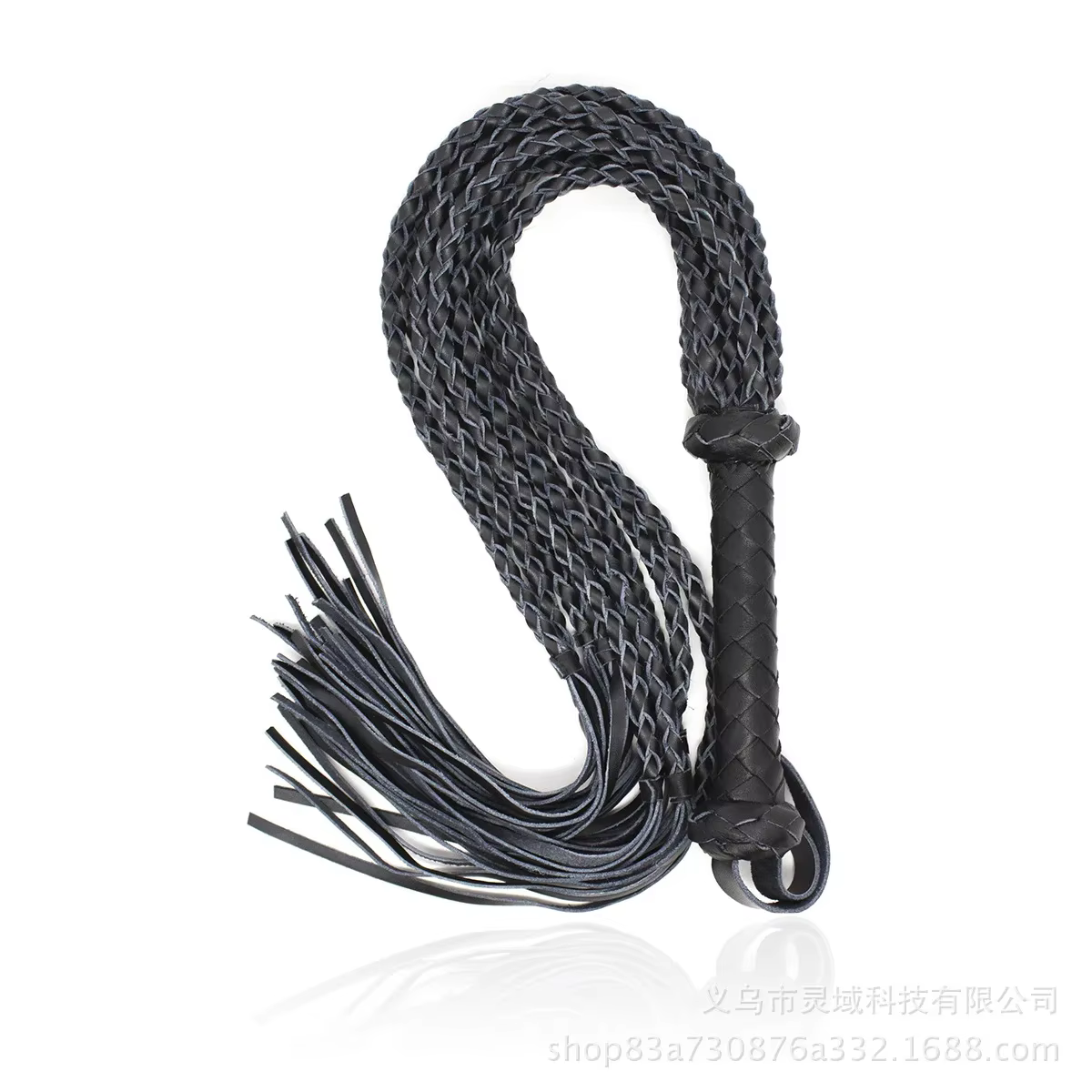 Fouet en cuir noir et rouge tressé avec poignée, fouet artisanal pour chevaux, fouet de course hippique, neuf