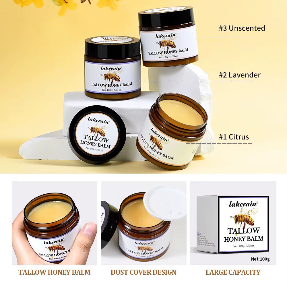 Baume au miel Tallow spécifiquement pour sécheresse et démangeaisons peau hydratante boeuf