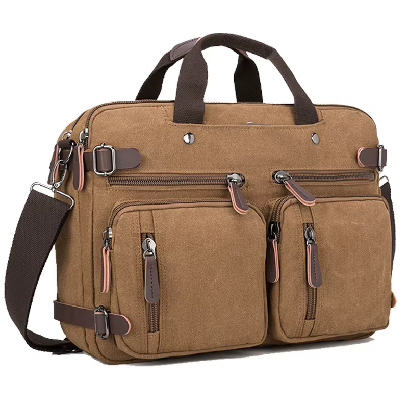 Porte-documents, sac à main, sac bandoulière, sac pour ordinateur de grande capacité, sac de voyage décontracté, sac à dos multifonctionnel en toile