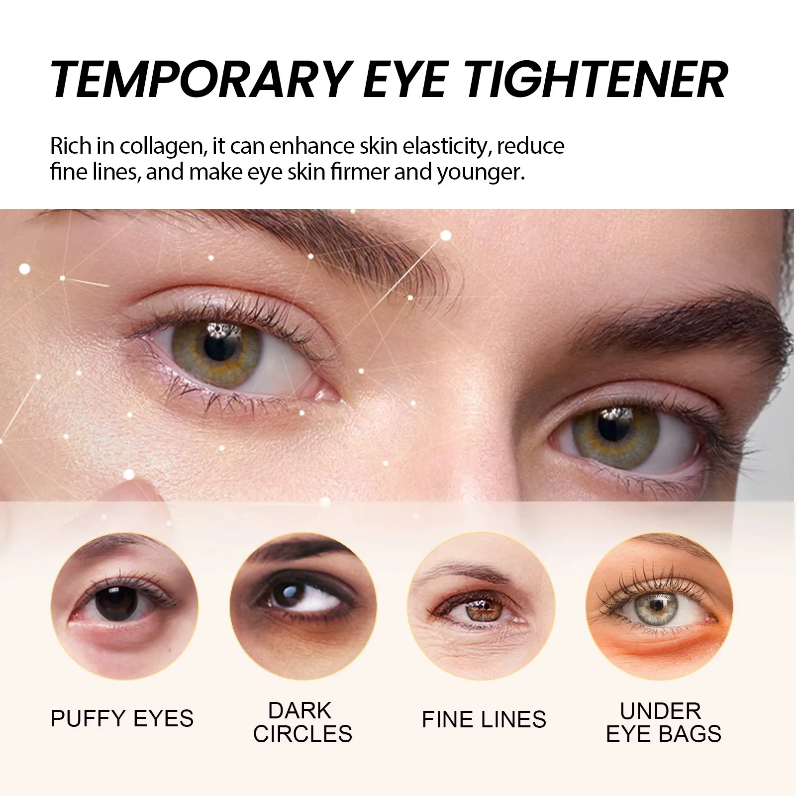 Les sacs pour les yeux crème élimine instantané les cernes resserre