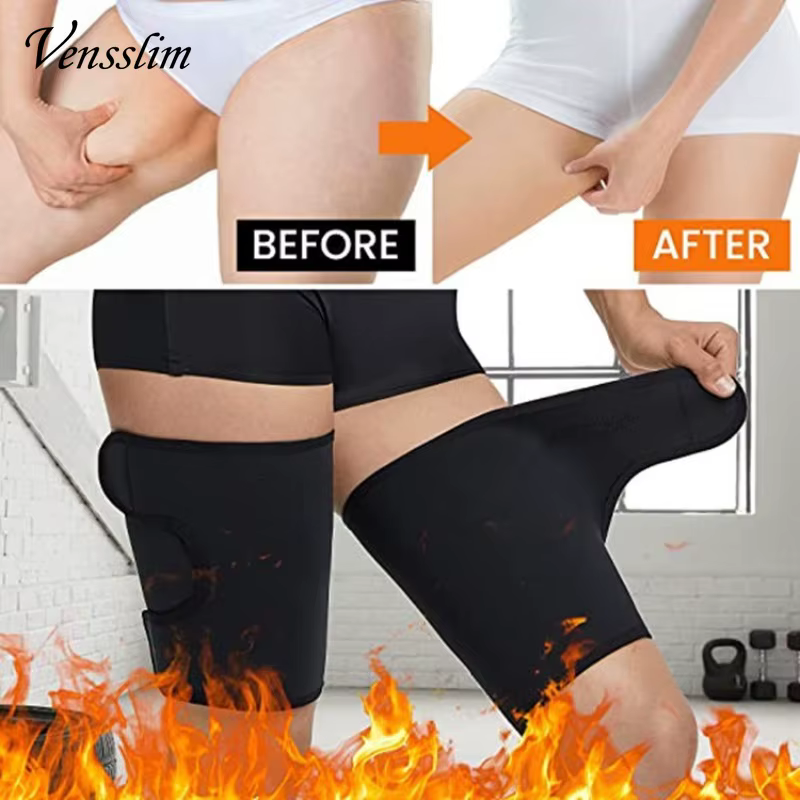 Vensslim 1 paire Sauna sueur cuissardes femmes cuisse Shaper bandes réglable Leggings formateur minceur enveloppes pour l'entraînement des jambes