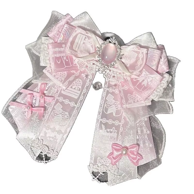 Lampe à main Lolita pour femmes, nœud papillon, bâtons lumineux joyeux, accessoires chemises, jupes, broches, bijoux faits à la main, cadeaux