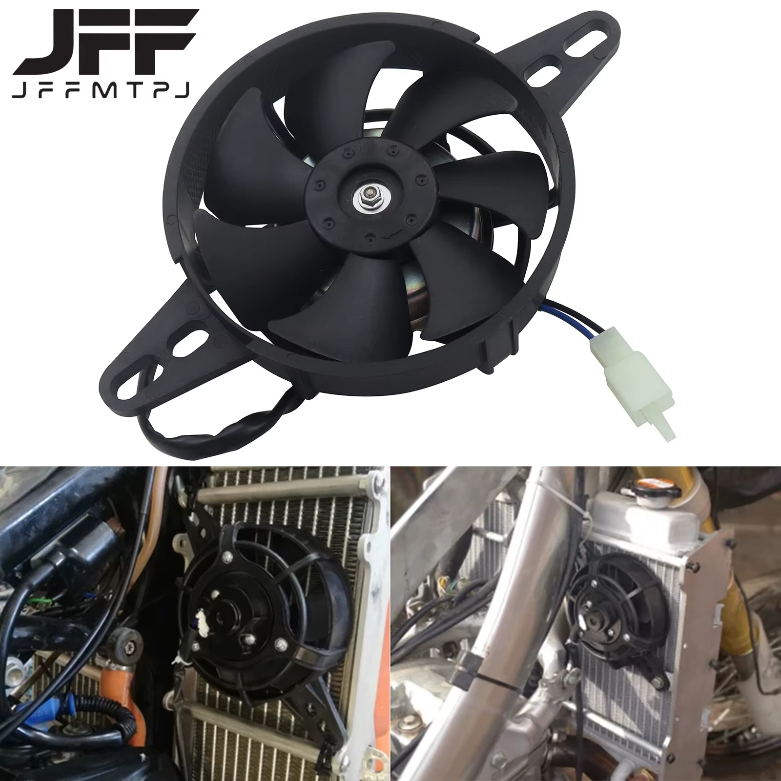 Moteur de Motocross 12V radiateur ventilateur de refroidissement refroidisseur d'huile pour ATV Quad Go Kart Honda Yamaha KTM Kawasaki Suzuki pièce universelle