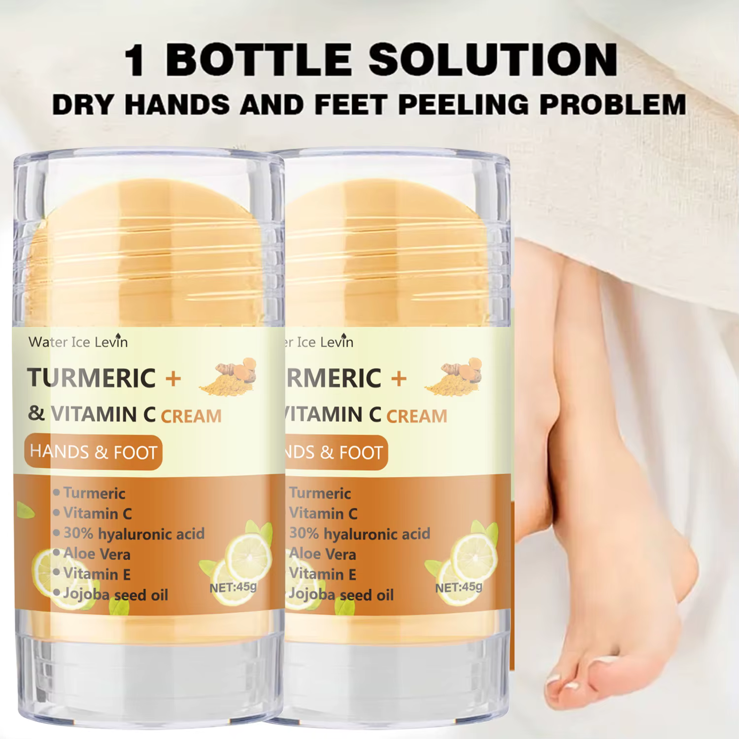 Crème Mains et Pieds au Curcuma et Vitamine C