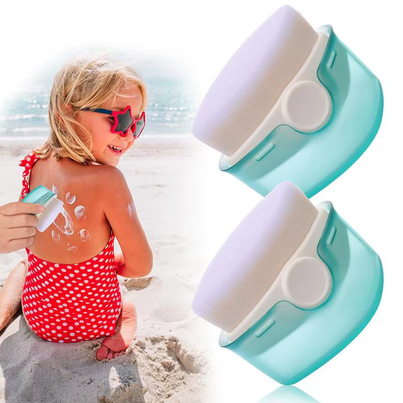 Applicateur de crème solaire à poils souples