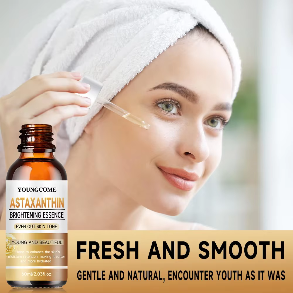 YOUNGCOME Astaxanthine raffermissant et hydratant Essence Anti-âge lisse les rides hydrate éclaircit resserre les soins de la peau