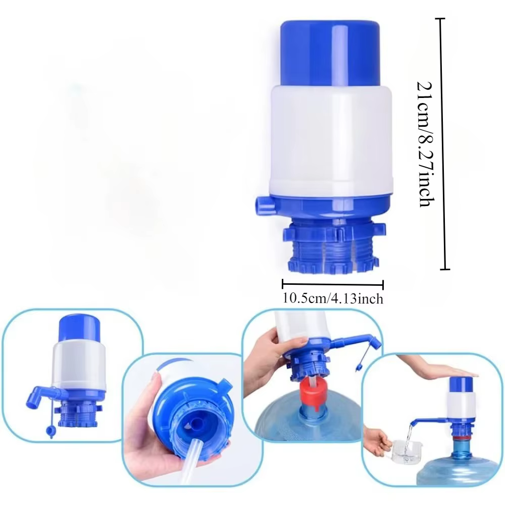 Distributeur d'eau manuel, hydratation saine, pompe à seau réglable, adapté à la maison, à l'extérieur et au bureau, pompe de distribution d'eau manuelle