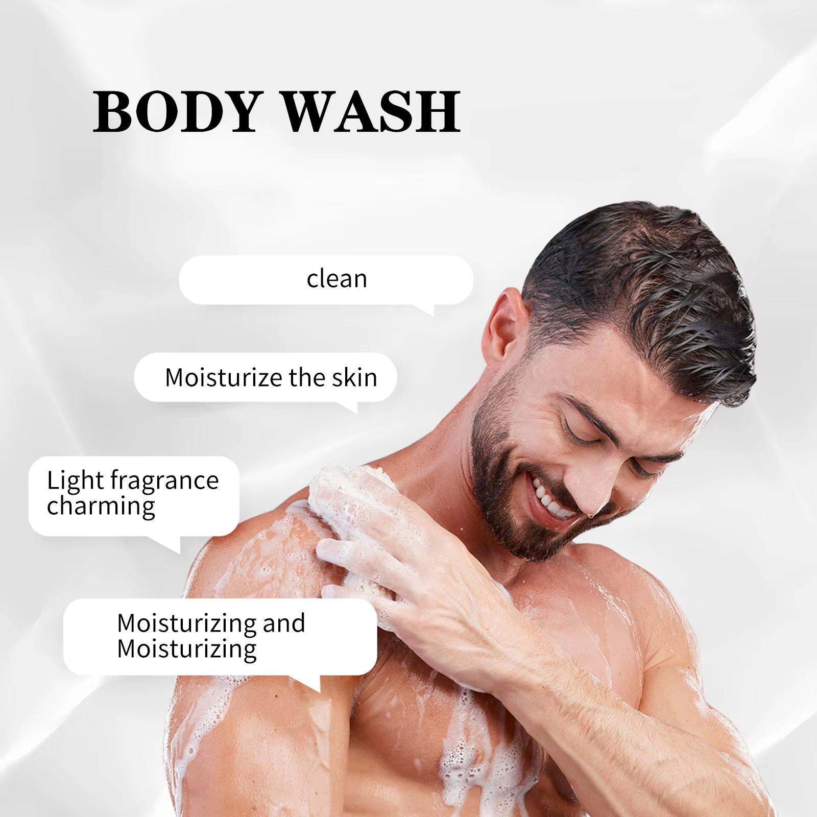 YILEST Lavage corporel au charbon de bois et au citron Nettoyage en profondeur